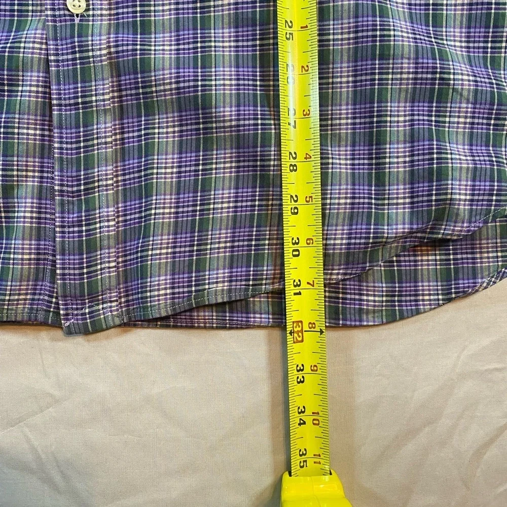Polo Ralph Lauren Purple and Green Classic Fit Button Down Men’s XL
